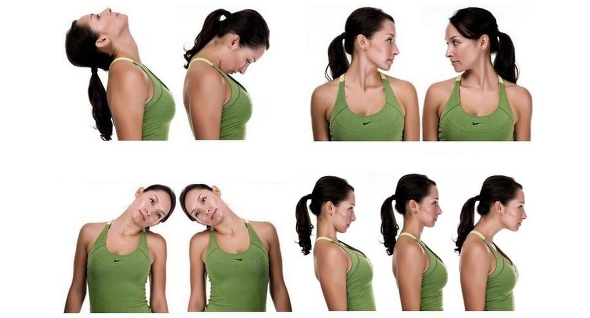Example of exercises for the neck with osteochondrosis 1