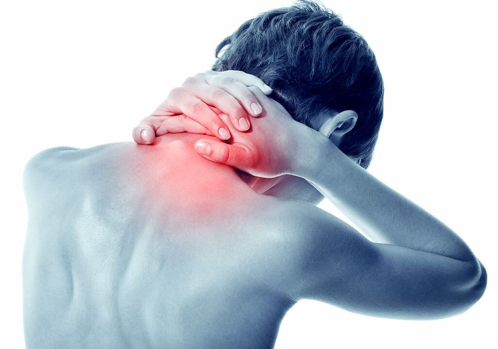 Cervical osteocondrosis in a person
